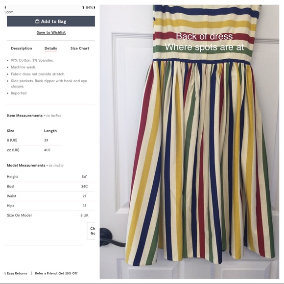 🌈Modcloth Collectif Rainbow Striped Dress 🍭 - Picture 8 of 8